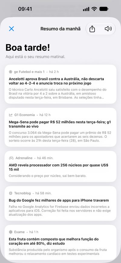 Resumo do dia, no Gazeta